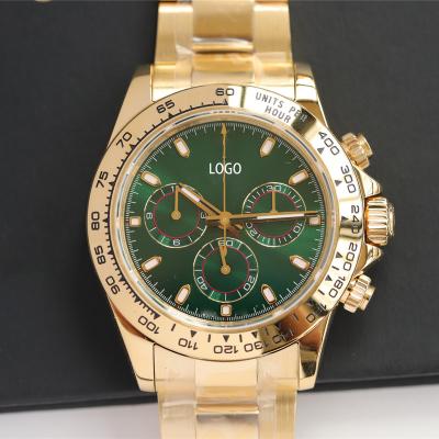 China Factory automatic clean noob date BT luxury green gold watch 4130 movement sports chronograph mechanical dive watch for sale