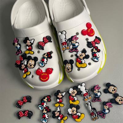 China 2021 Washable Wholesale Hot Selling Cheap Cartoon Character PVC Soft Rubber Shoe Charms Stock Number Baby Accessories For Croc Shoes for sale