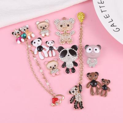 China Washable Croc Charm Custom Made High Quality Shoe Charms With Tag Crystal Bear Rhinestone Wholesale Luxury Accessories Decoration For Croc Shoe for sale