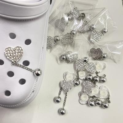 China Washable hot products prepare common bling diamond croc charm lookalikes Bling Crystal Clog Luxury Charms decorations for sale