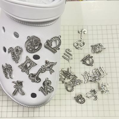 China 2022 Washable 12 Zodiac Signs Wholesale Cheap Hot Sale Metal Shoe Charms Stock Number Baby Accessories For Croc Shoes for sale