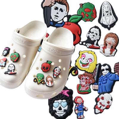 China Washable Original Shoe Charms PVC Accessories Decorations The Nightmare Before Christmas Buckle For Kids Party Xmas Gifts Boys Accessories for sale