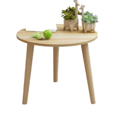 China Home Bedroom Solid Wood Mini Tea Table Stable Coffee Table Nordic Modern Minimalist Round Materials Living Room CZC08-1 for sale