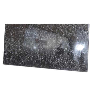 China Modern Artificial Stone Multi Color Nero Marquina Black Quartz With White Vein Big Slab For Countertop for sale