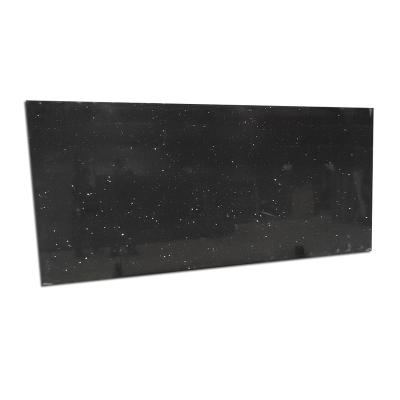 China Artificial Stone Crystal Quartz Stone Slab Sheets Pure Black From Good Modern Outdoor Importers for sale