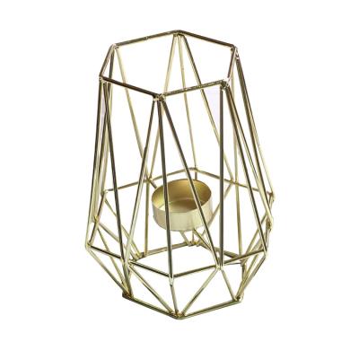 China Nordic Light Luxury Home Candlelight Dinner Candle Holder Gold Metal Creativity Decoration Romantic Wedding Table Decorations Ornaments GYP004 for sale