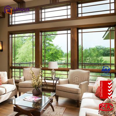 China Swing Customized Aluminum Wood Windows Of Various Styles for sale