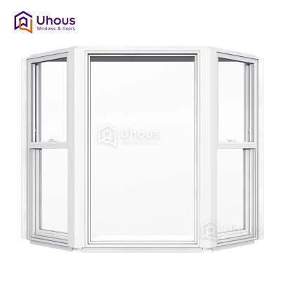 China Swing Hurricane Impact Double Glazed Aluminum Bay Window for sale