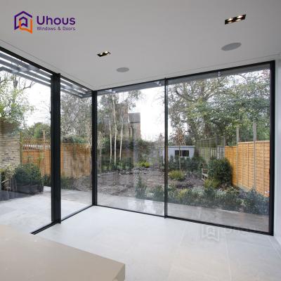 China Sliding modern interior sliding doors with Japanese aluminum frames design for sale