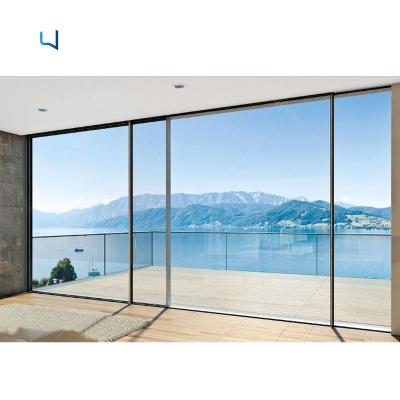 China Modern Minimalist Design Aluminum Framed Sliding Door Patio Automatic Sliding Glass Door for sale