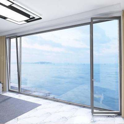 China Double folding screen 6063 aluminum alloy t5 aluminum alloy top hang window tilt-turn glass aluminum window for sale