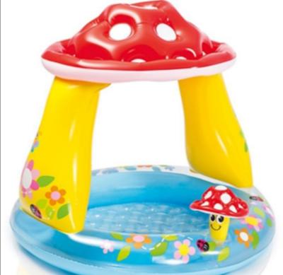 China inflatable baby swim pool with mushroom sun canopy mushroom for sale