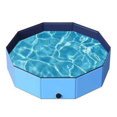 China Portable OEM Stocked 60/80/120/160 Cm Waterproof Collapsible Dog Pet PVC Bath Pools for sale