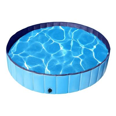 China OEM Portable Stocked 80/120/160 Cm Waterproof Collapsible Dog Pet PVC Bath Pools for sale