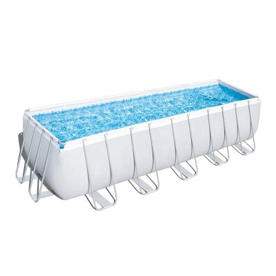 China 540x270x122cm Fashion Indoor or Outdoor Design Folding Stable Water Play Above Ground Rectangular U Shape Metal Frame Family Pool for sale