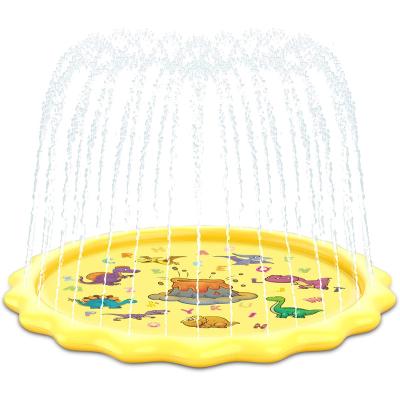 China Outdoor Water Fun Summer Toy Water Spray Mat PVC Environmental Protection Splash Mat Children Outdoor Sprinkler for sale