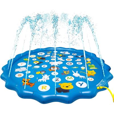 China Outdoor Water Fun Sprinkle and Splash Water Play Mat Children's Water Sprinkler Spray Pad Spray Lawn Beach Toy for sale