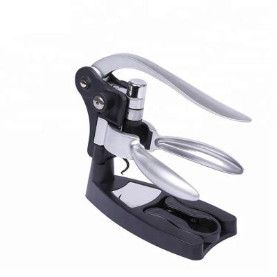 China Best Viable Rabbit Lever Style Corkscrew Wine Bottle Opener Gift Set with Foil Cutter and Spare Corkscrew for sale