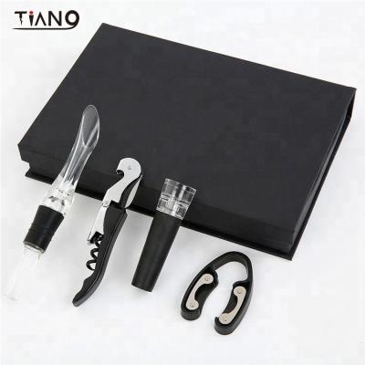 China Viable Gift Box Wine Accessories Set Promotion Wine Bottle Cork Opener Gift Kit Wine Tool Kit for sale