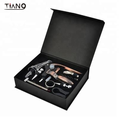 China Viable Luxury 9pcs Corkscrew Set Wine Bottle Corkscrew Rabbit Bottle Opener for sale