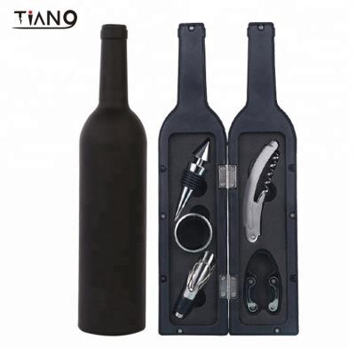 China 5pcs Sustainable Hot Accessory Wine Bottle Shaped Gift Set for sale