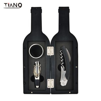 China Viable Special Medium Size Bottle Shape Wine Tool Kit Wine Accessories Gift for sale