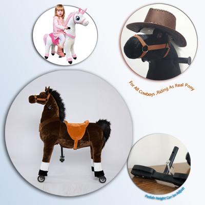 China Amusement Park Rider Toy Horse Series Ride On Walking Animal Toy With Seamless Tube Frame for Amusement Park for sale