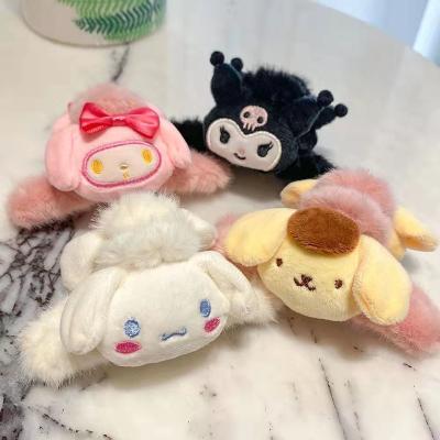 China Melody Dog Cat Cat Grab Cute Shark Hair Clip Plush Girls Women Hairpin Hot Sale Hair Decoration Japanese Anime Cartoon Hair Clip Hair Accessories for sale