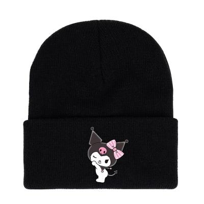 China New Japanese Anime Cartoon Design Hat Winter Hearing Protection Cute Knitted Beanie Hats Outdoor Warm Hat for sale