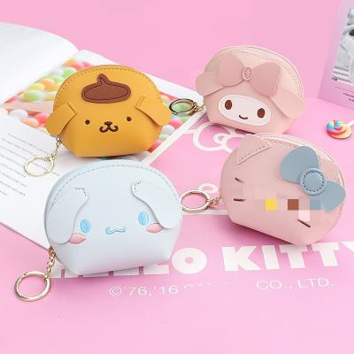 China Zero Melody Dog Coin Purse Keychain Leather Fashionable Creative Portable Embroidery Cartoon Wallet Key Chain Earphone Storage Zipper Bag for sale