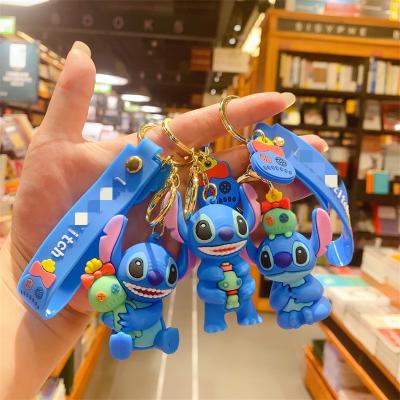 China Factory Wholesale 3D PVC Key Chain Fashionable Cute Cartoon Key Chain Ring Bag Pendant Creative Stitch for sale