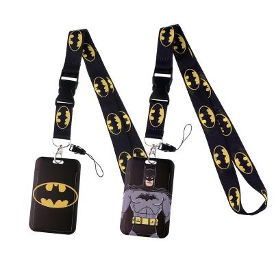 China Fashionable hot sale cartoon phone rope hanging advertising hardback key chain loss protection hero cool card in mass transit credit id anti cover door lanyards -cards for sale