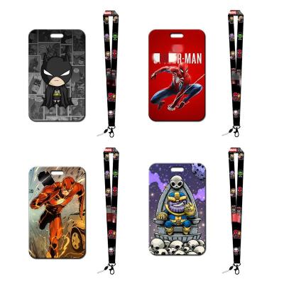 China New Design Fashion Custom Personalized Key Ring Lanyards Badge Hero Card Holders Key Ring Holder Advertising Cartoon Anime Students ID Subway Public Transportation for sale