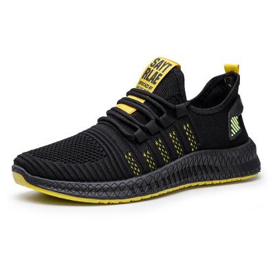 China CUSHIONING Breathable Fashion Fly-knit Mesh Rubber Running Shoes Men Sport Shoes for sale