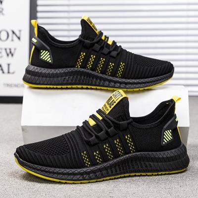 China CUSHIONING Breathable Fashion Fly-knit Mesh Rubber Running Shoes Men Sport Shoes for sale