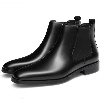 China New Arrival Men's Thermal Wear-Resistant Boots British Style Chelsea Ankle Boots Black for sale