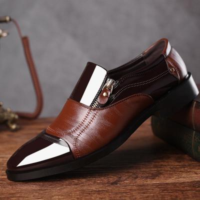 China Anti-slippery Men Leather Casual Shoes Men Rubber Bottom Outdoor Shoes PU Leather for sale