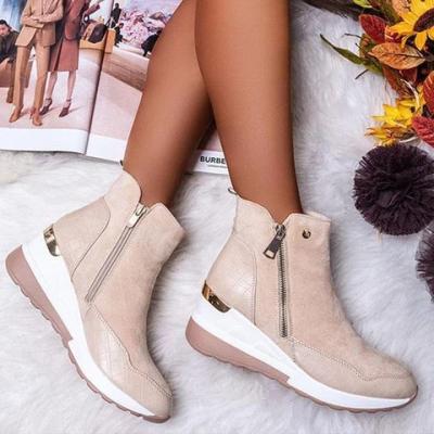 China High Quality Thermal Martin Boots Pu Mesh Women's Zipper Rejects Shoe Boots Sale for sale