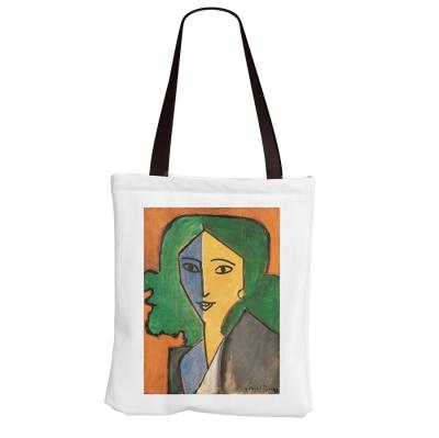 China Madame Fauvism MAISSE oil painting canvas shopping bag TOGGLE BAG shoulder bag for sale