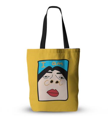 China Lady Spoof Canvas Lady Shoulder Bag Polyester Cotton Eco - Friendly Shopping Tote Bag for sale