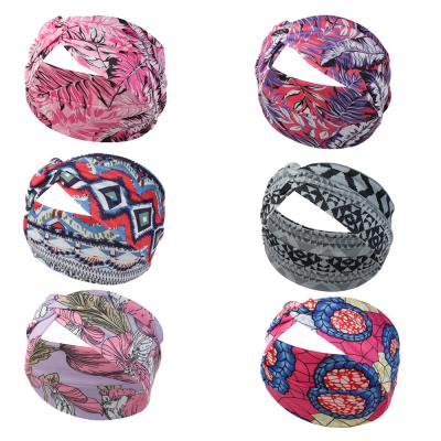 China Fashion Boho Headbands For Women Yoga Morning Makeup Party Hair Accessories Sweat Wicking Non Slip Hair Bands for sale