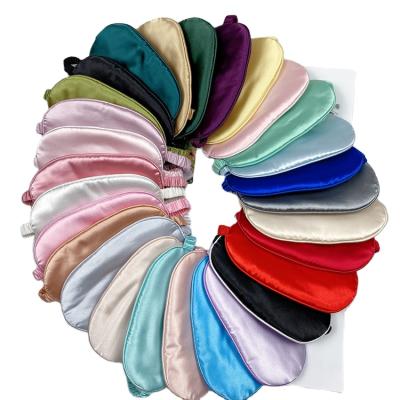 China Anti-puffiness double-sided satin eye mask silk sleep shading eye mask wholesale multicolor spot breathable for sale