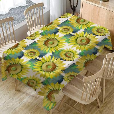 China Eco-friendly Rikui combined polyester tablecloth, coffee table, tablecloth can be customized size pattern for sale