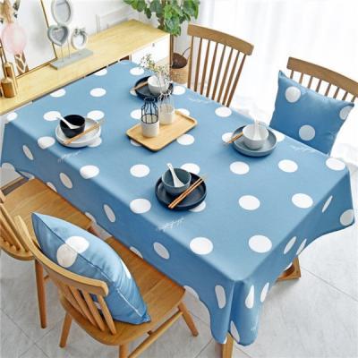 China Waterproof Type Eco-friendly Household Dot Large Tablecloth Can Be Customized Pattern Size for sale