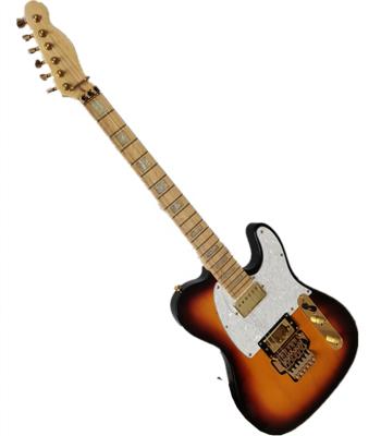 China Reasonable Custom 6 String OEM Electric Guitar with Pearl Block Inlay, Gold Hardware for sale