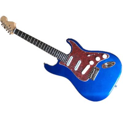 China St exquisite blue guitar body electric guitars made in China, with big headstock for sale