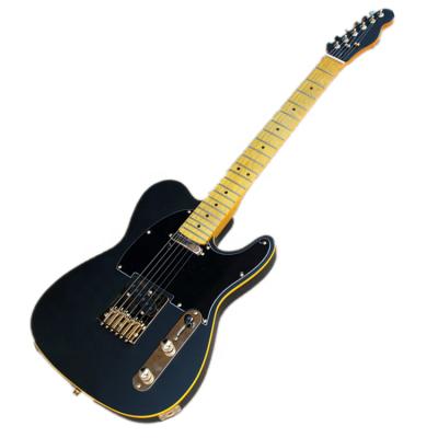 China Exquisite OEM tl custom made electric guitar with yellow binder, matte body for sale