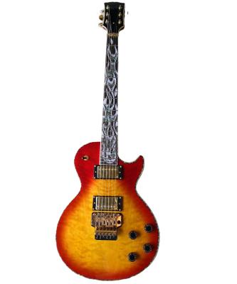 China Factory Exquisite LP Custom Brand Huiyuan Electric Guitar with Quilted Maple Veneer, Offer Customize for sale