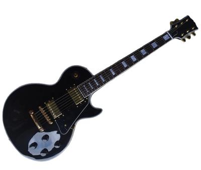 China Huiyuan custom electric guitar black exquisite lp guitar with gold hardware,offer OEM for sale