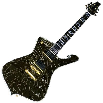 China Basswood electric-guitar OEM CUSTOM electric guitar with fixed bridge, gold hardware, can be customized for sale